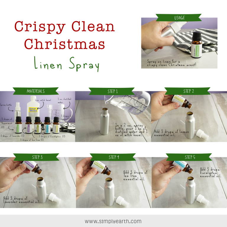 Fresh Linen Spray Recipe for the Holidays Simply Earth Blog