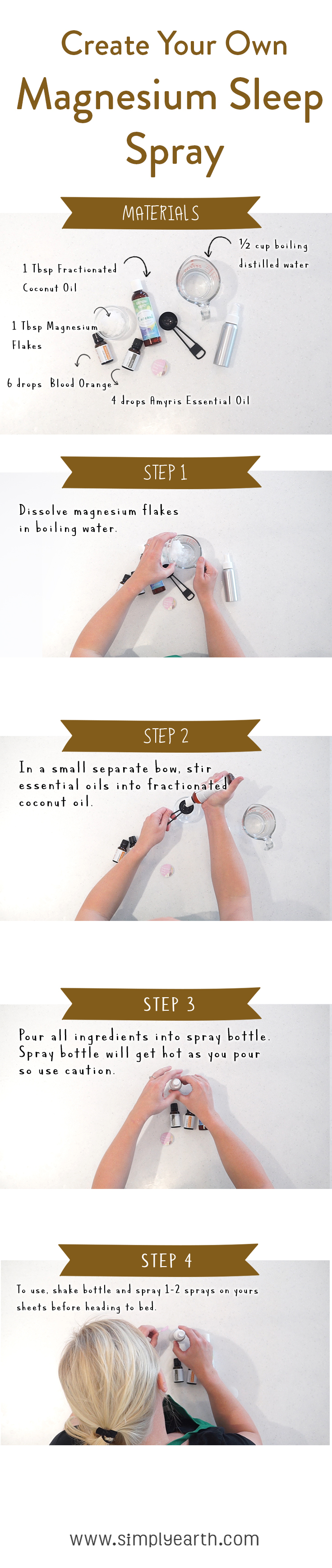 Magnesium Sleep Spray Recipe with Essential Oils Simply Earth Blog