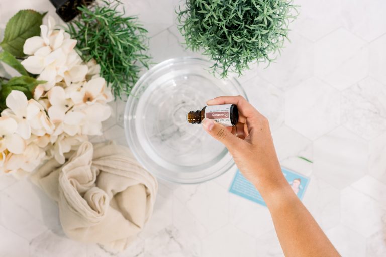 AtHome Facial Steaming with Rosemary Essential Oil Simply Earth Blog