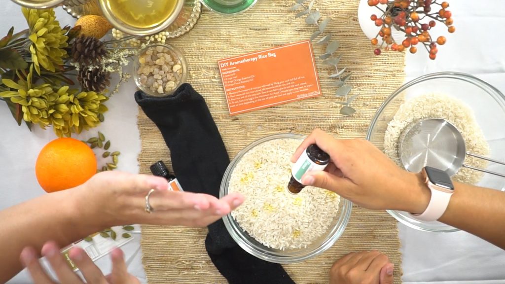 DIY Aromatherapy Rice Bag with Essential Oils Simply Earth Blog