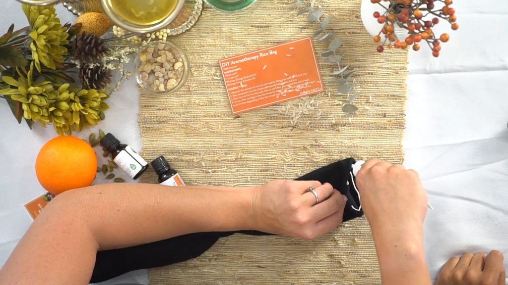 DIY Aromatherapy Rice Bag with Essential Oils Simply Earth Blog