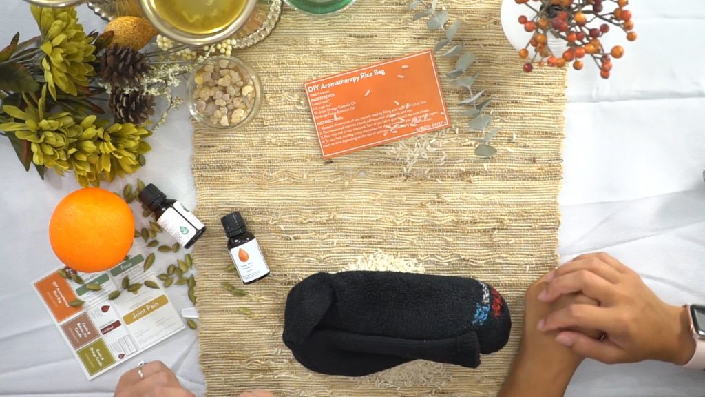 DIY Aromatherapy Rice Bag with Essential Oils Simply Earth Blog