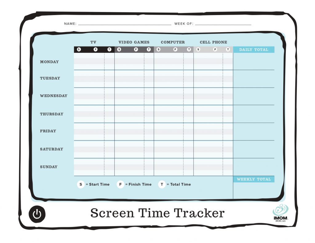 habit tracker ideas, screen time tracker