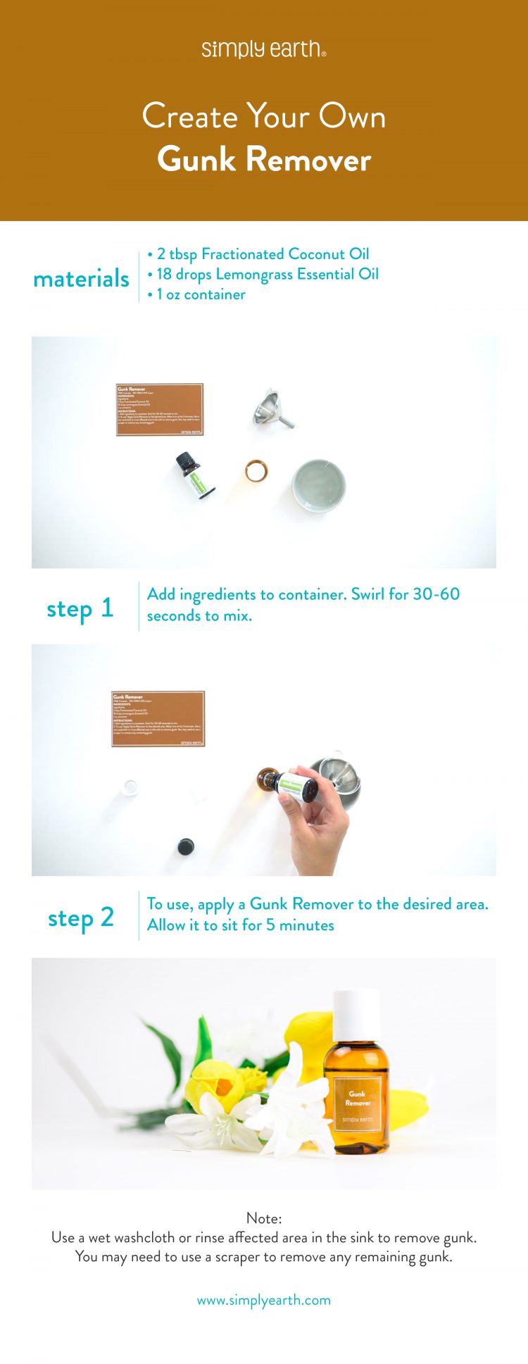 DIY Sticky Residue Remover Using Lemongrass Essential Oil