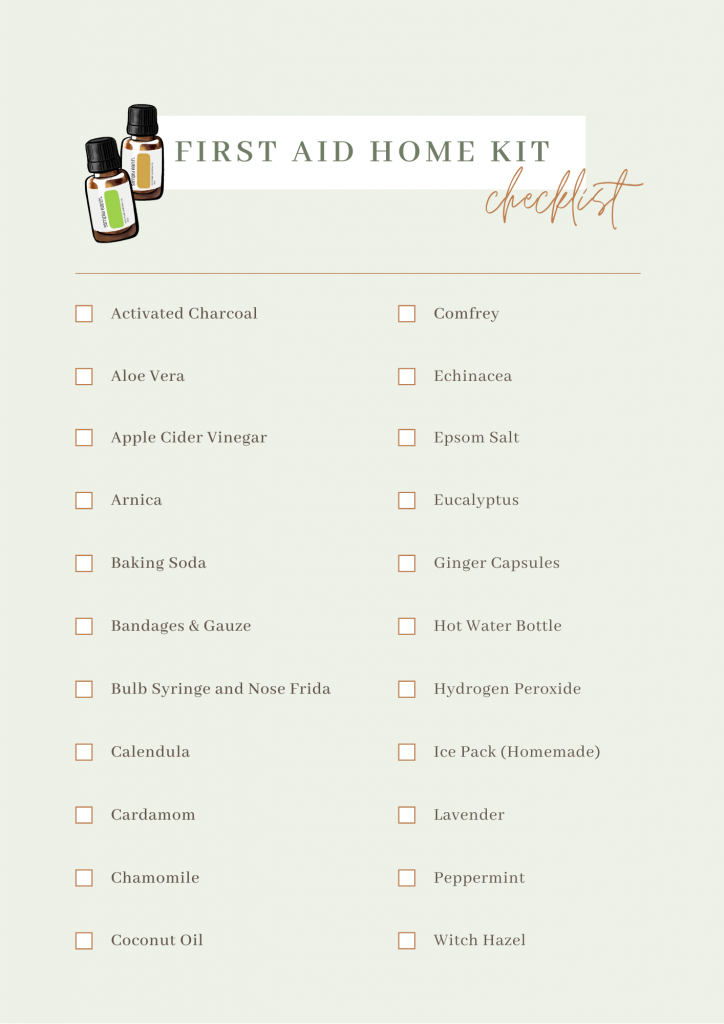 first aid home kit checklist