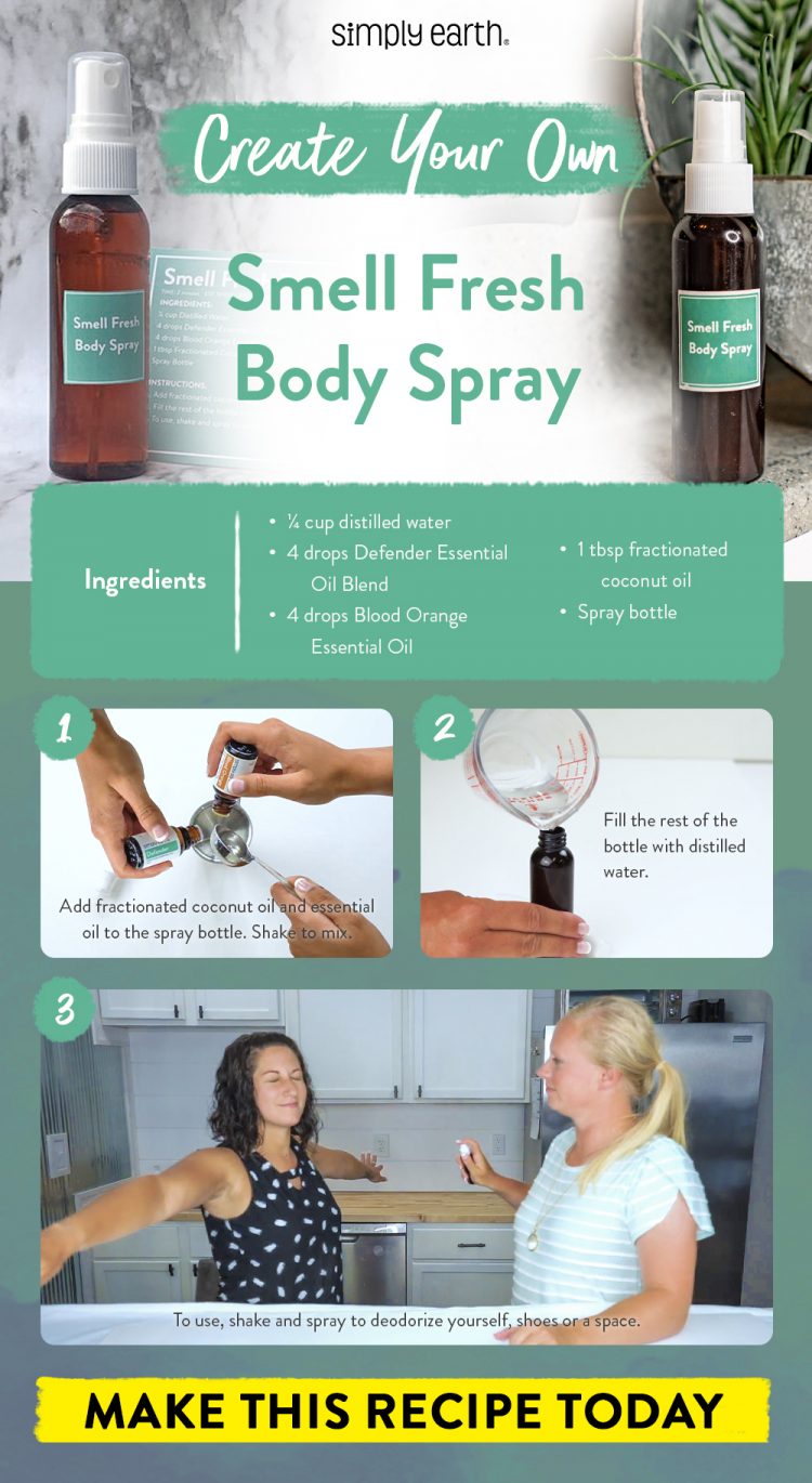 Make Your Body Smell Fresh with This DIY Deodorizing Spray