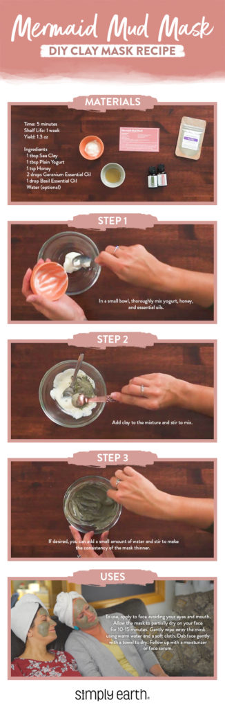 diy clay mask, mermaid mud mask