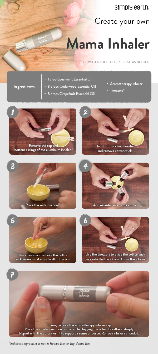 Here’s an Essential Oil Inhaler Recipe for All Mamas Simply Earth Blog