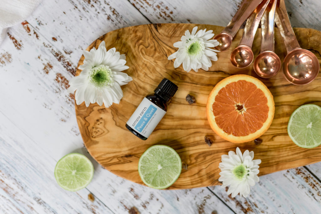 calming essential oils, peace and quiet blend