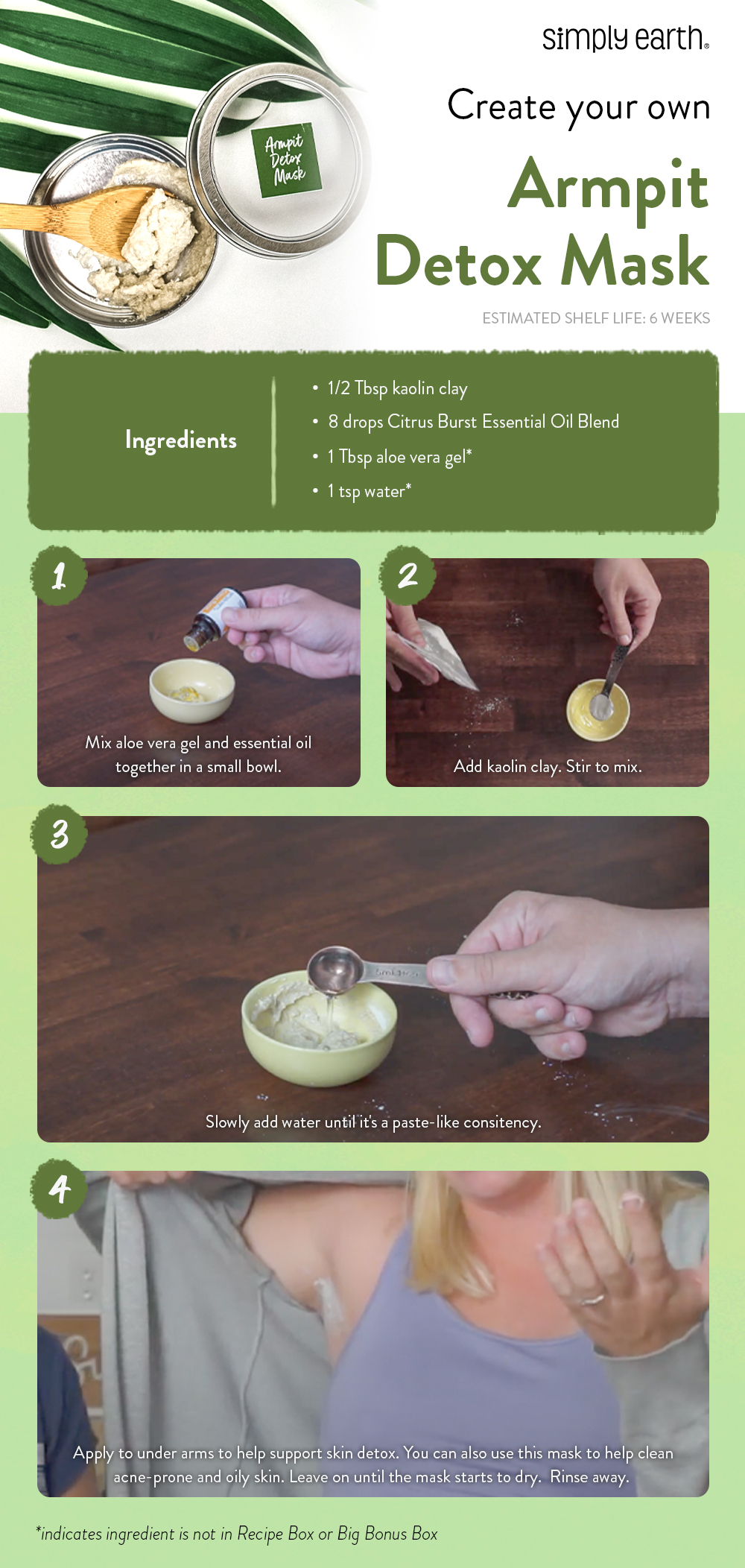 DIY Underarm Detox Mask Recipe With Essential Oils Simply Earth Blog