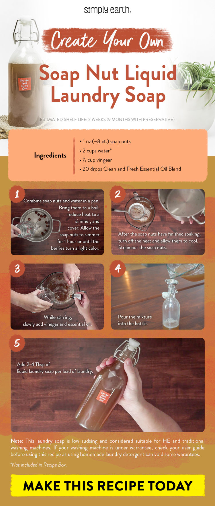 Soap Nut Homemade Liquid Laundry Detergent Recipe Simply Earth Blog