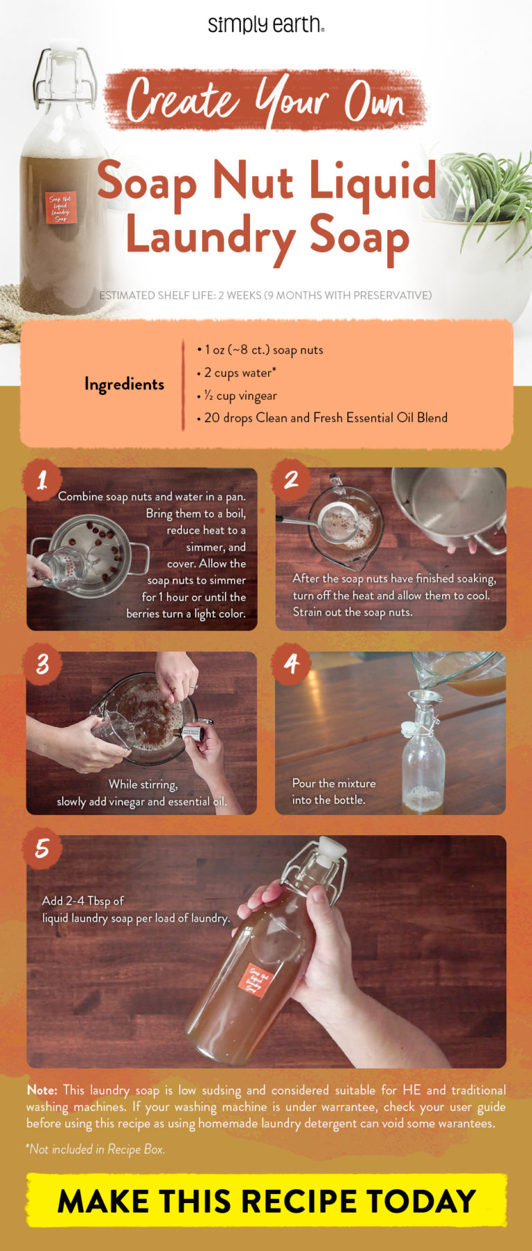 Soap Nut Homemade Liquid Laundry Detergent Recipe - Simply Earth Blog