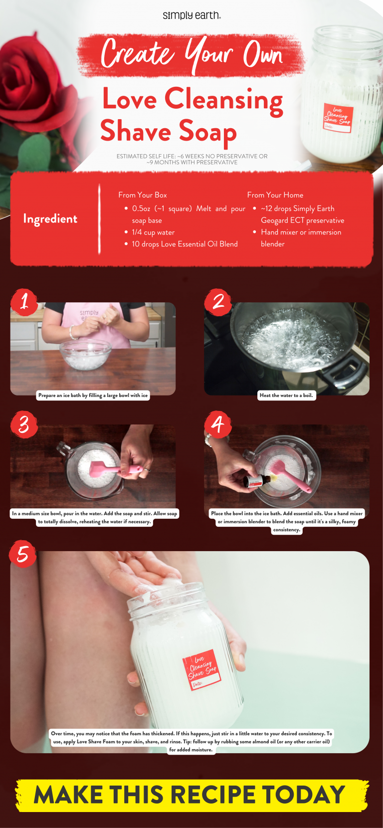 Love Cleansing Wet Shaving Soap Recipe Simply Earth Blog