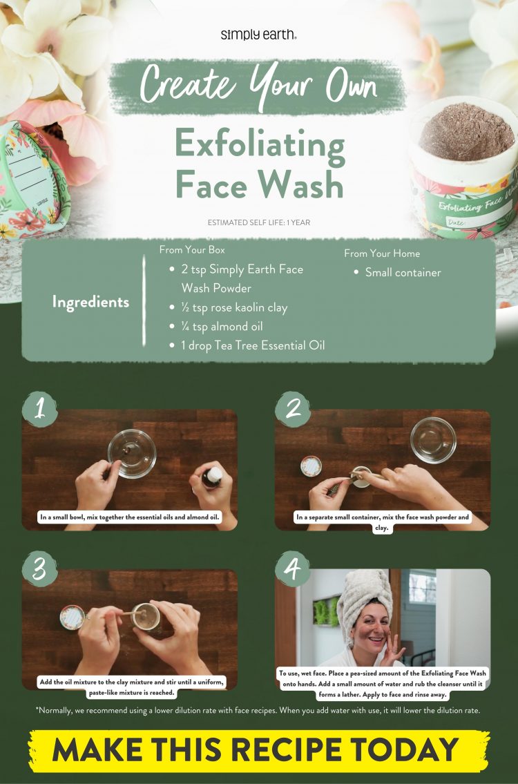 Exfoliating Tea Tree Oil Face Wash Recipe Simply Earth Blog