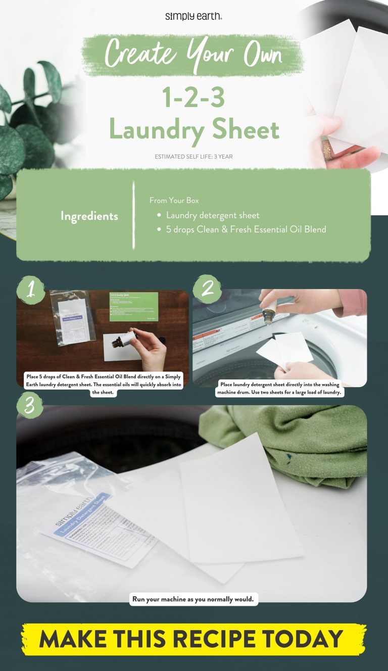 Homemade 1-2-3 Laundry Detergent Sheet Recipe - Simply Earth Blog