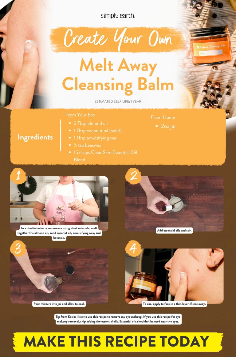 Melt Away Face Cleansing Balm Recipe Simply Earth Blog