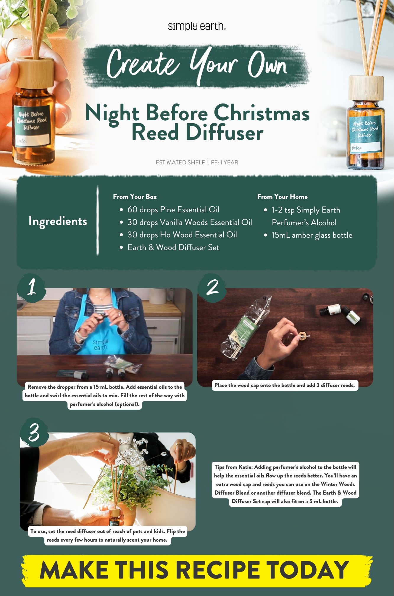 Create Your Own Magic: DIY Christmas Reed Diffuser! - Simply Earth Blog