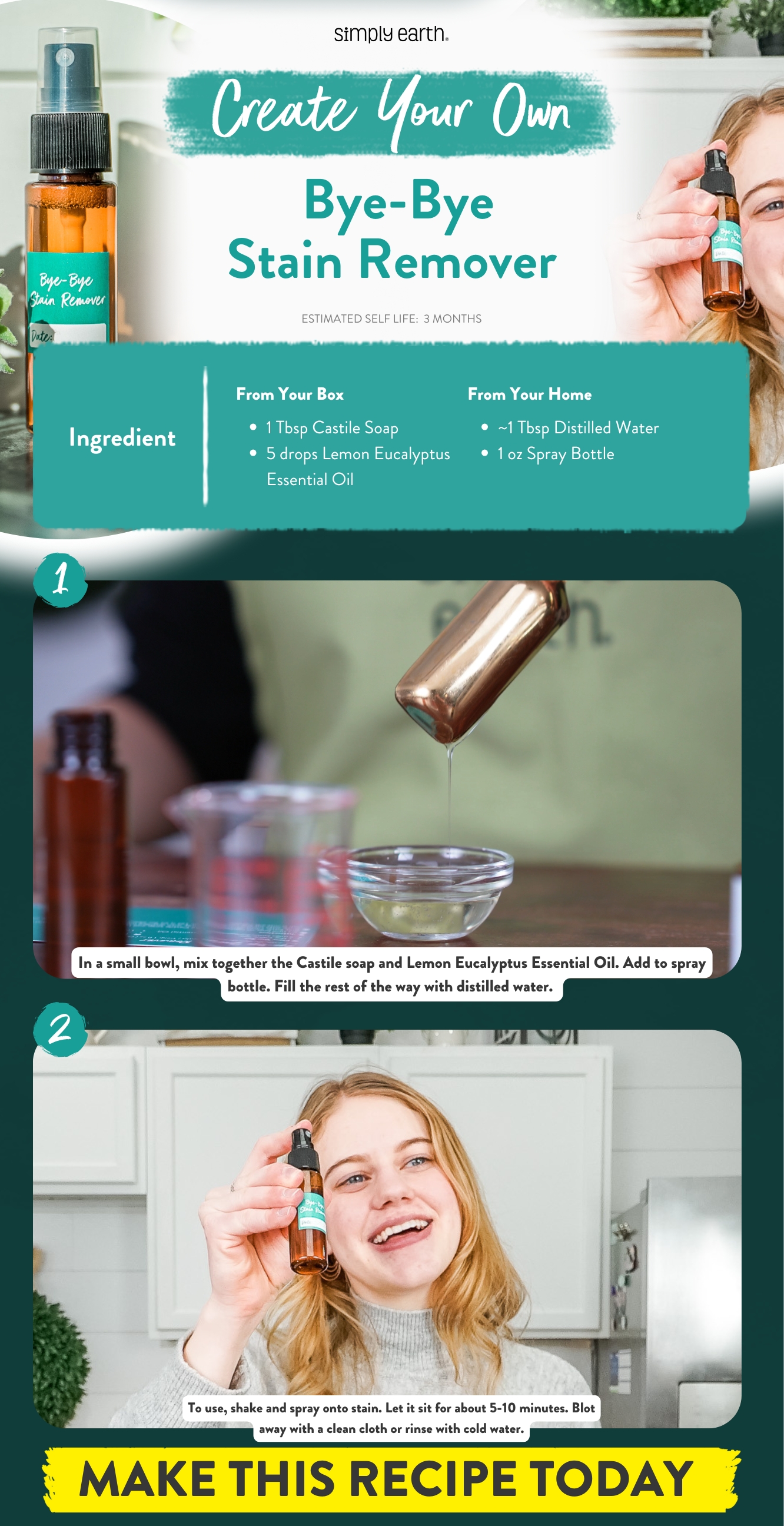Homemade Stain Remover Spray for Tough Stains - Simply Earth Blog