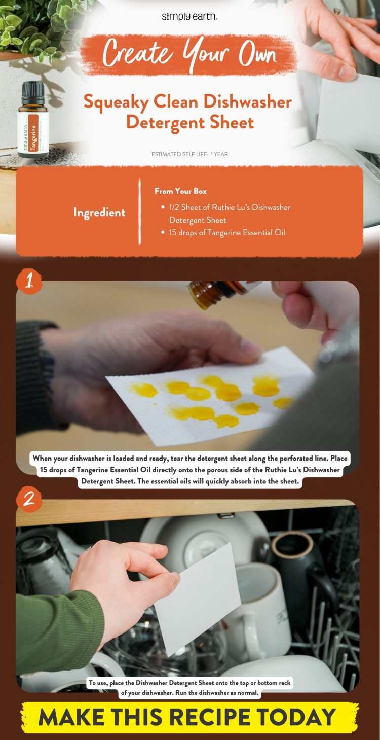 DIY Dishwasher Detergent Sheets for a Spotless Clean - Simply Earth Blog