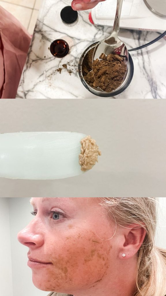 Failed natural foundation attempts—separated, chunky, and uneven cream formulas