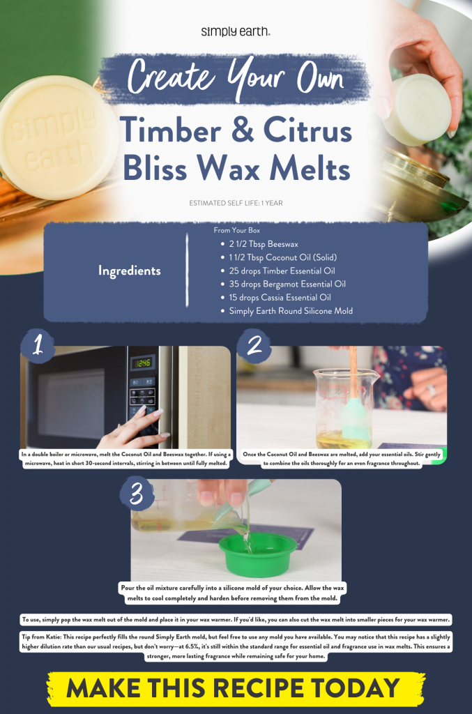 Timber & Citrus Bliss Wax Melts Recipe